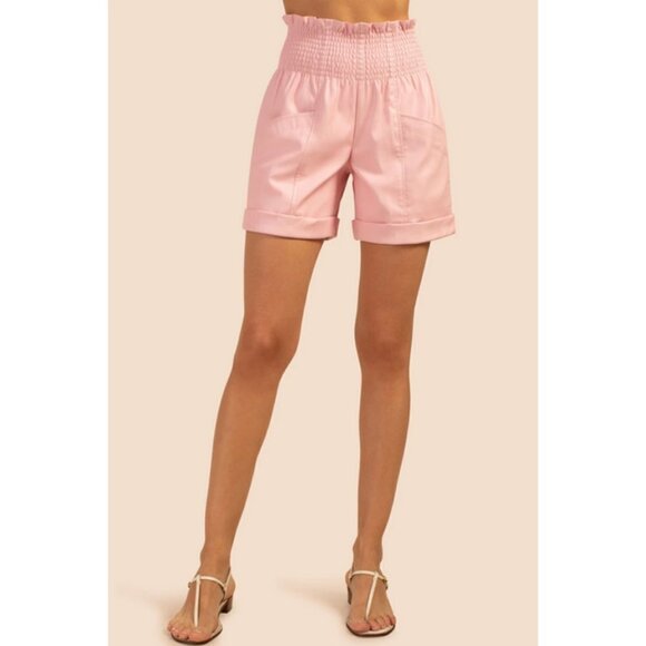 💕TRINA TURK💕 Baristo Short ~ Leatherette Desert Rose Pink 10 NWT - Picture 2 of 15